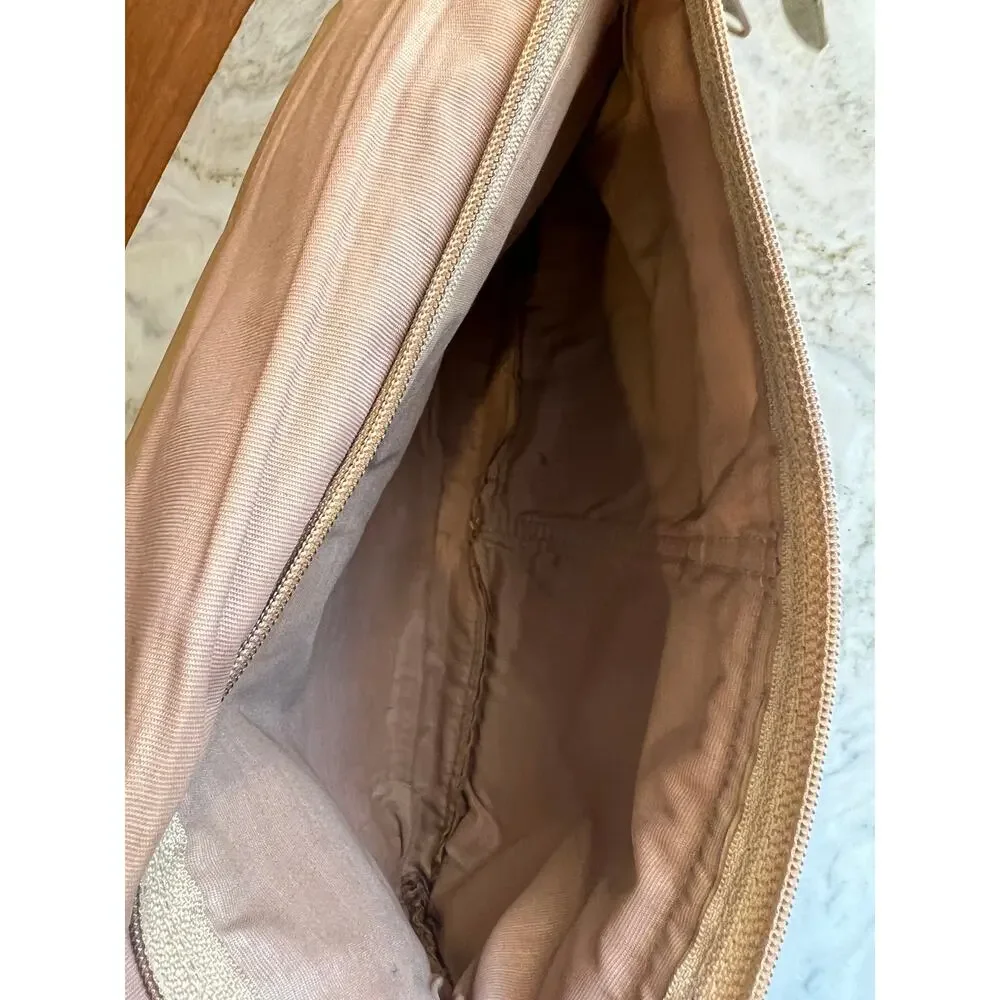Vintage 70s Sereta Leather Fold Over Clutch Bag Tan